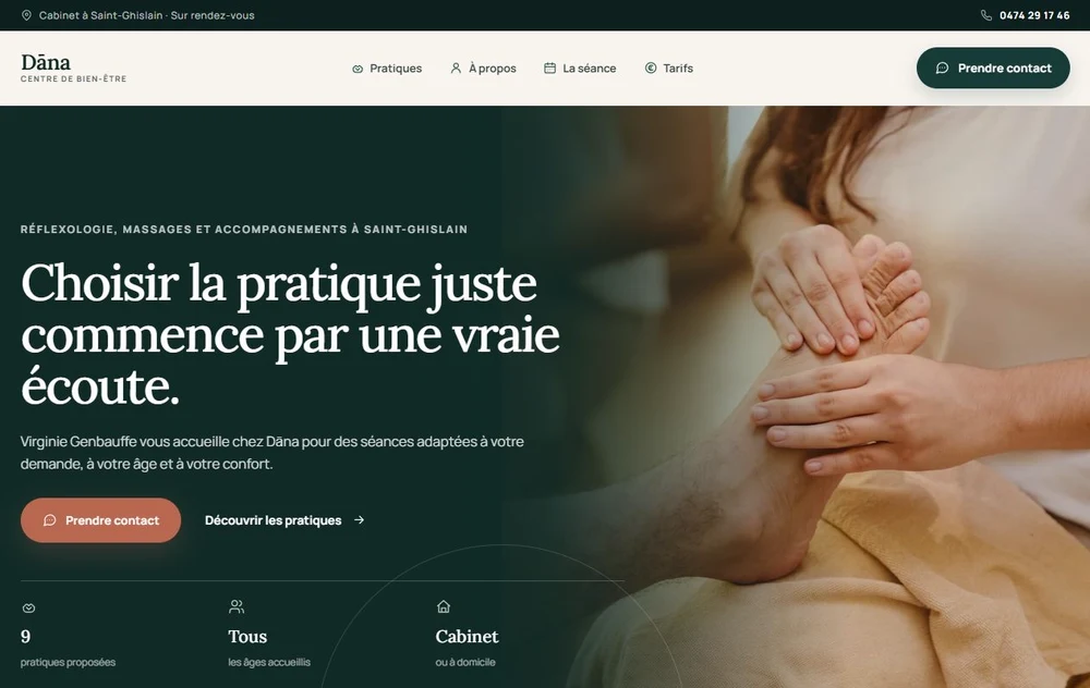 Site viadāna affiché sur ordinateur