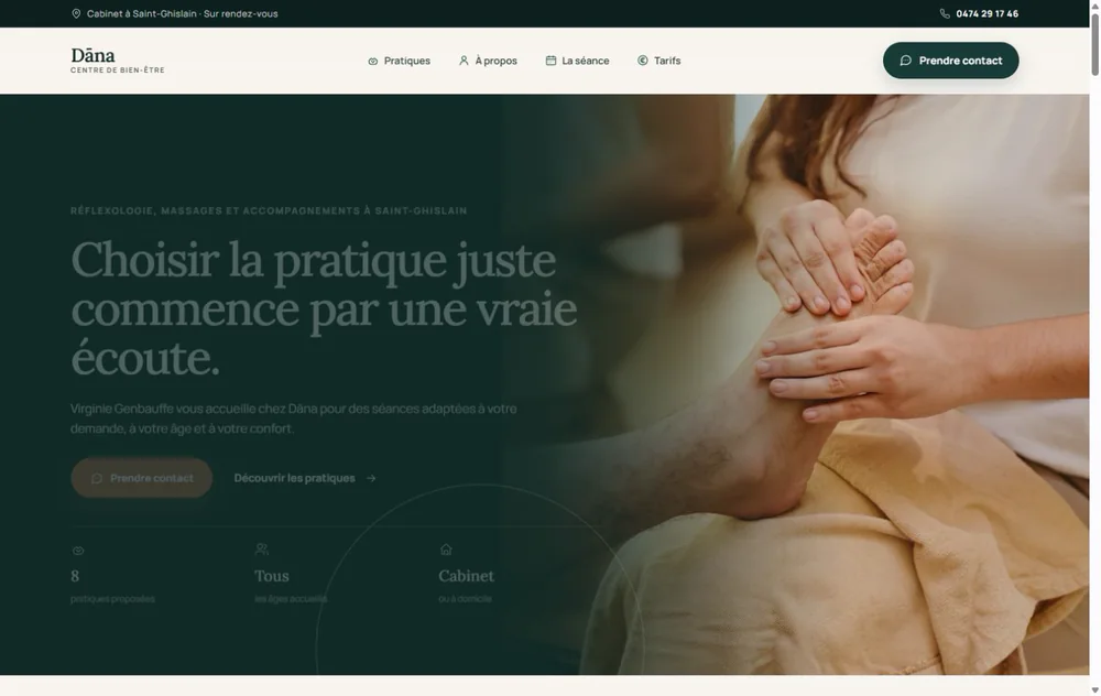 Site viadāna affiché sur ordinateur